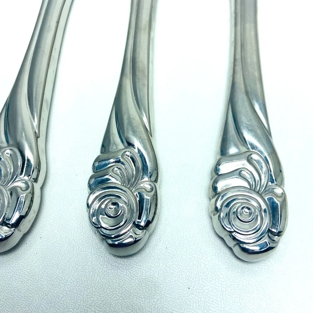 Yamazaki Ribbon Rose Replacement Stainless Glossy Butter Knife Set of 4 Flatware